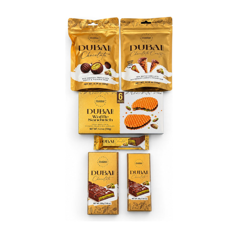 BeeMax Dubai Chocolate Gift Box (6-Item Bundle): everything in the box