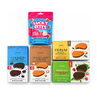BeeMax Waffle Sandwich Variety Pack (5 Items): everything in the box