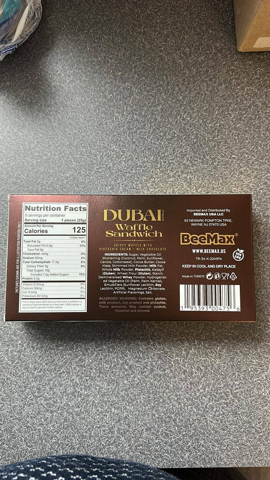 Beemax Dubai Style Waffle Sandwich 5.3oz (150g) Box - image 4