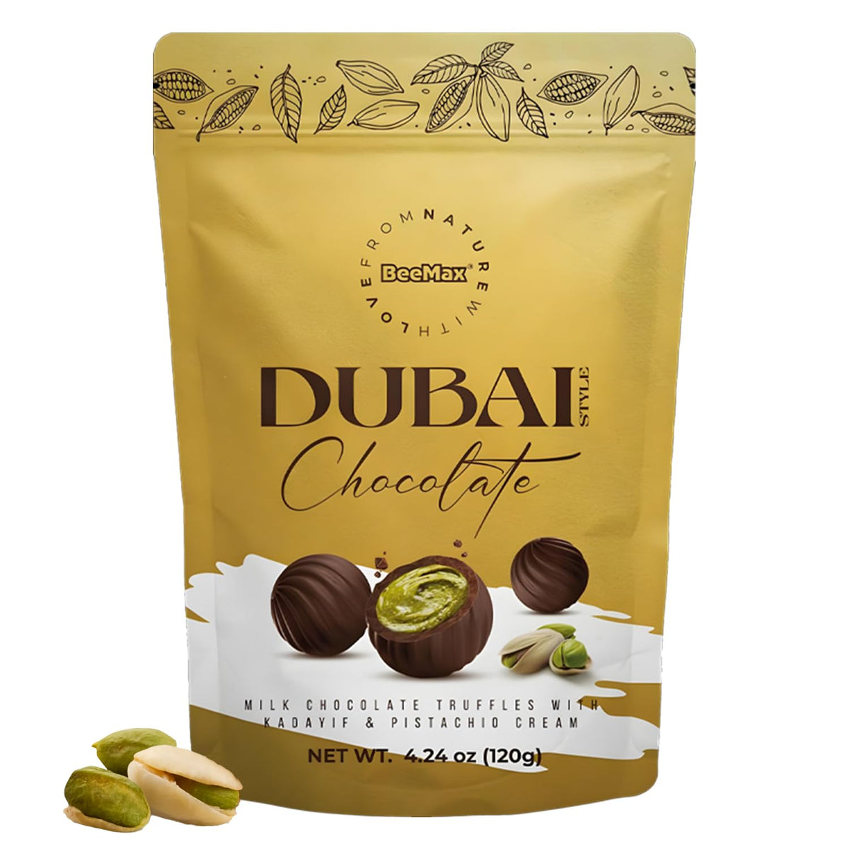 Beemax Dubai Style Chocolate Truffles 4.24oz (120g) Bag