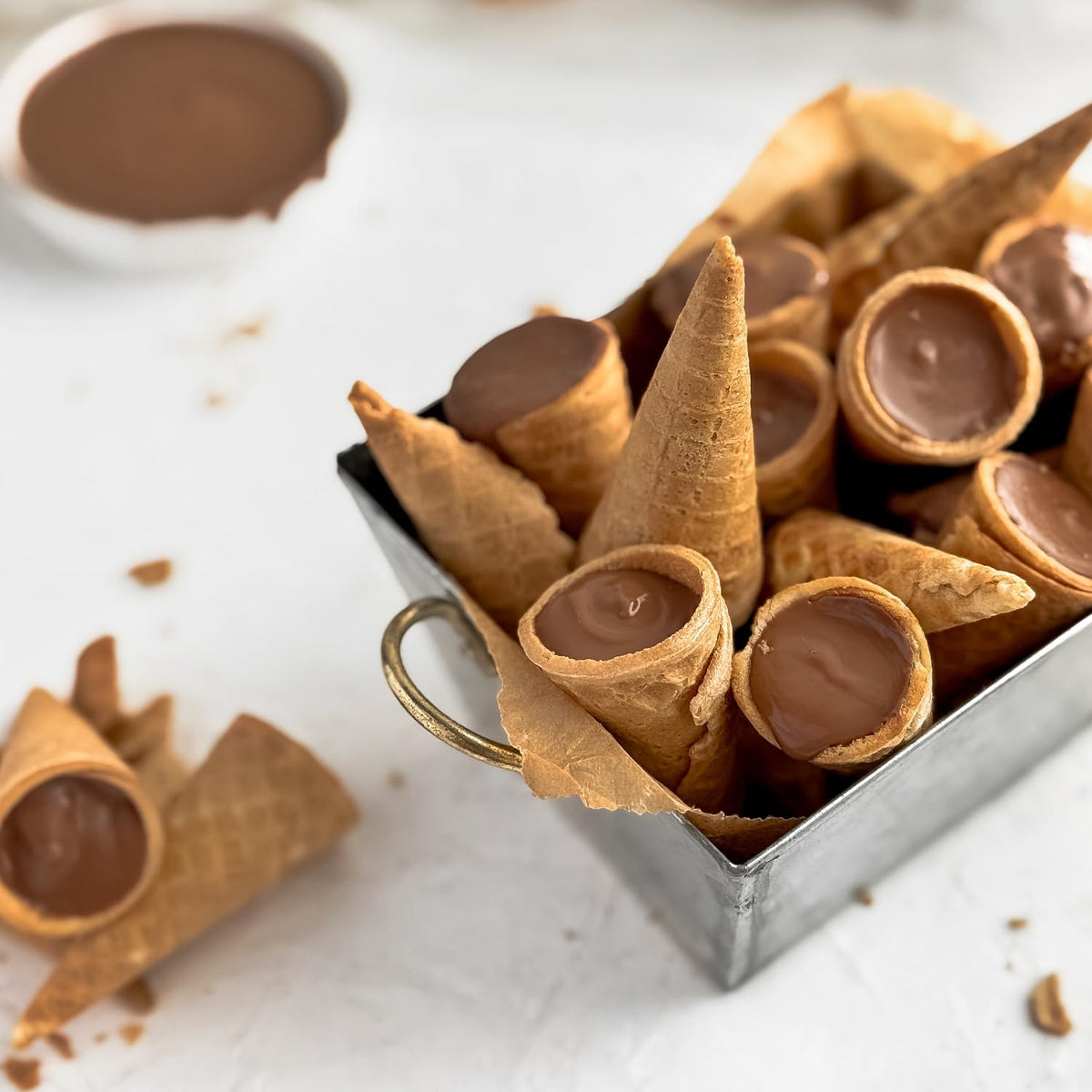 Beemax Dubai Style Chocolate Mini Waffle Cones 4.24oz (120g) Bag - image 5