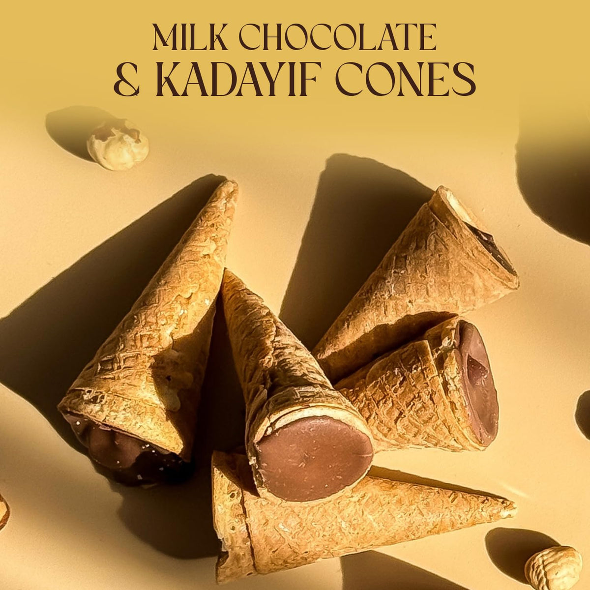 Beemax Dubai Style Chocolate Mini Waffle Cones 4.24oz (120g) Bag - image 3