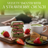 Matcha Strawberry Cream Dubai Style Chocolate Bar, Made with Original Belgian, Ideal for Gift or Special Occasions, 7 oz