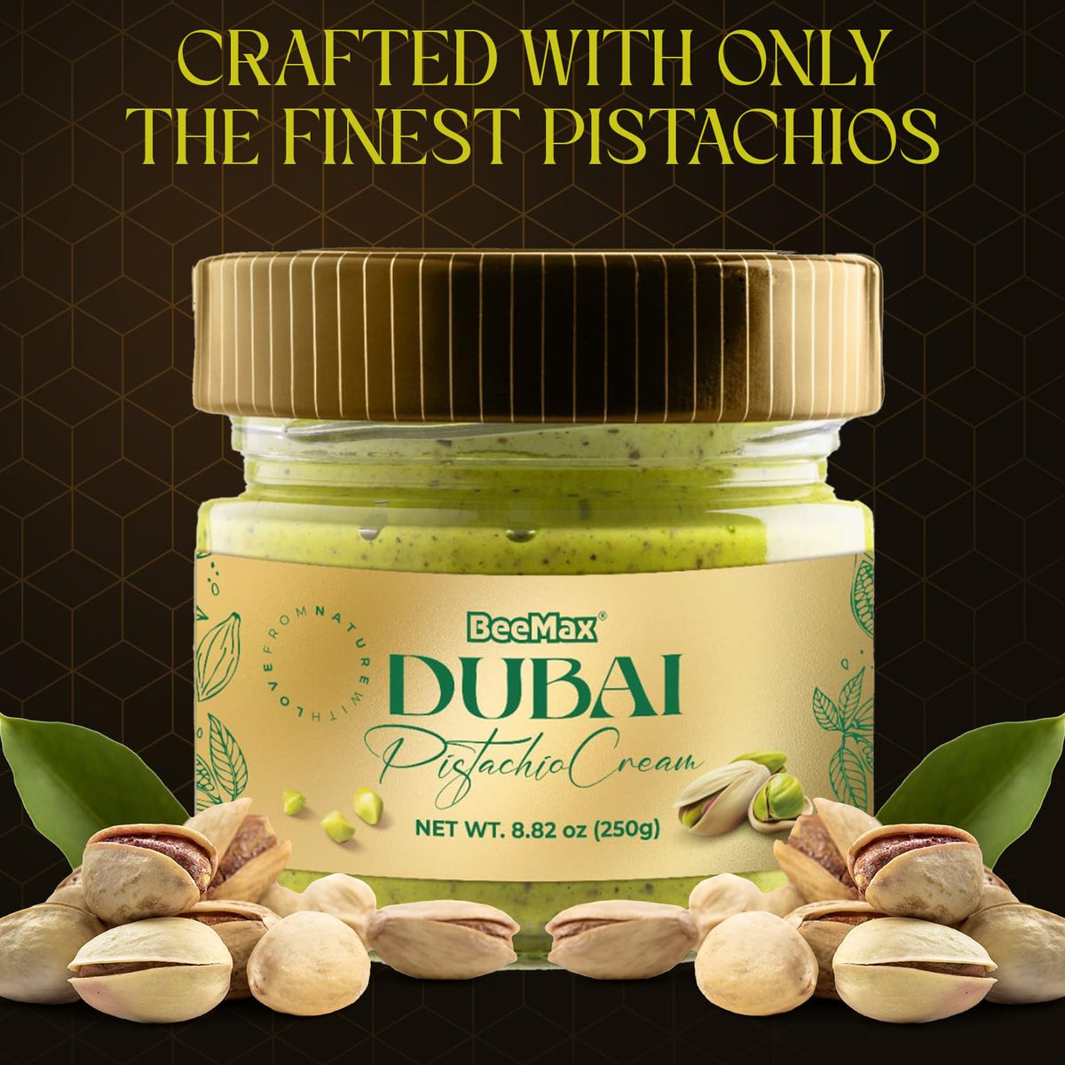 Beemax Dubai Pistachio Cream Spread 8.82oz (250g) Jar - image 3