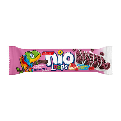 Nio Loops chocolate bar packaging with colorful design on a white background