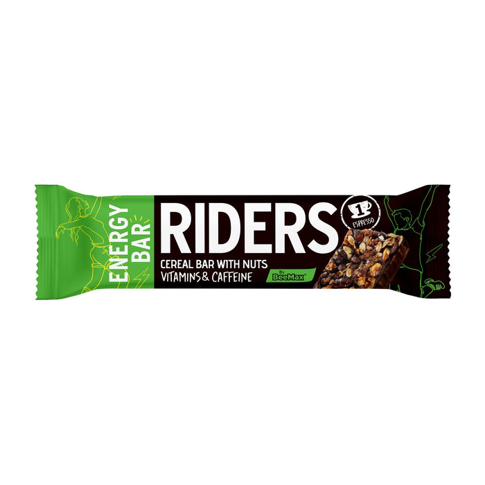 Riders Energy Cereal Bar With Nuts - Vitamins & Caffeine (24 Pack)