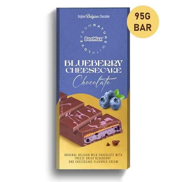 Beemax Cheesecake Milk Chocolate with Blueberry Cream Filling (95g Bar)