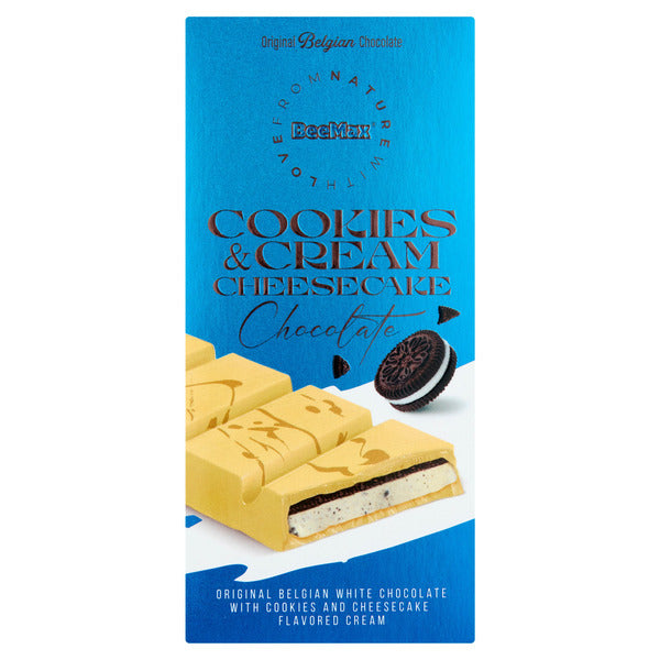 BeeMax cookies and cream cheesecake filled Belgian white chocolate bar 7.05oz — image 2
