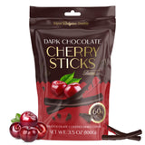 BeeMax dark Belgian chocolate covered dried cherry sticks 3.5oz Non-GMO resealable