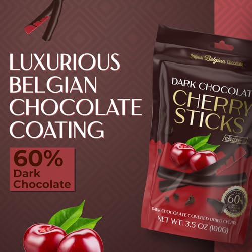 BeeMax dark Belgian chocolate covered dried cherry sticks 3.5oz Non-GMO resealable — image 4