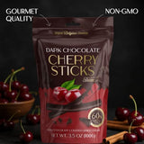 BeeMax dark Belgian chocolate covered dried cherry sticks 3.5oz Non-GMO resealable — image 5