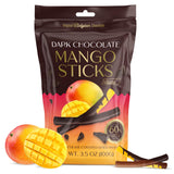 BeeMax dark Belgian chocolate covered dried mango sticks 3.5oz Non-GMO tropical