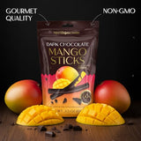 BeeMax dark Belgian chocolate covered dried mango sticks 3.5oz Non-GMO tropical — image 5