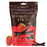 BeeMax dark Belgian chocolate covered dried strawberry sticks 3.5oz Non-GMO