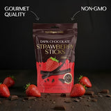 BeeMax dark Belgian chocolate covered dried strawberry sticks 3.5oz Non-GMO — image 5