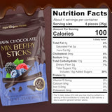 BeeMax dark Belgian chocolate covered dried mixed berry sticks 3.5oz Non-GMO — image 3