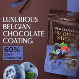 BeeMax dark Belgian chocolate covered dried mixed berry sticks 3.5oz Non-GMO — image 4