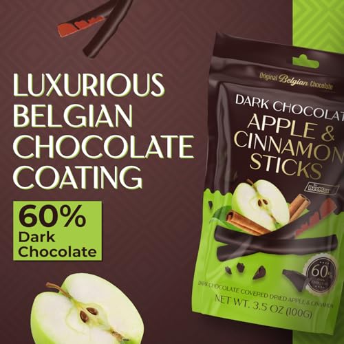 BeeMax dark Belgian chocolate covered dried apple and cinnamon sticks 3.5oz Non-GMO — image 4