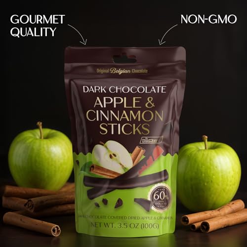 BeeMax dark Belgian chocolate covered dried apple and cinnamon sticks 3.5oz Non-GMO — image 5
