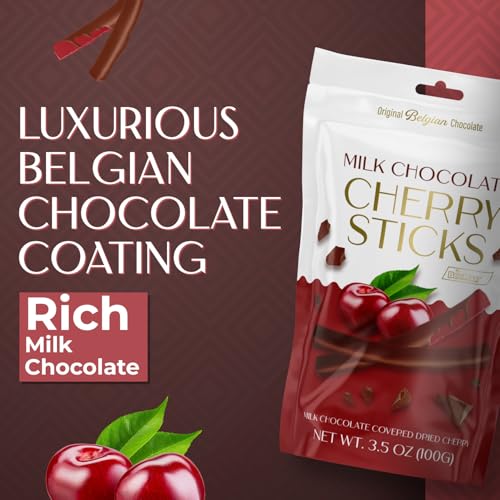 BeeMax milk Belgian chocolate covered dried cherry sticks 3.5oz Non-GMO resealable — image 4