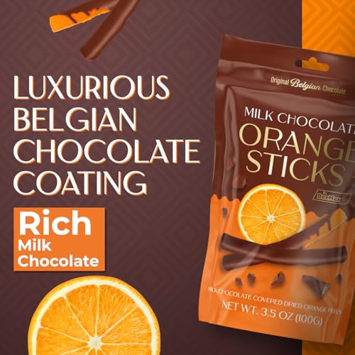 BeeMax milk Belgian chocolate covered dried orange sticks 3.5oz Non-GMO citrus — image 4