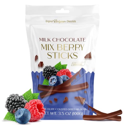 BeeMax milk Belgian chocolate covered dried mixed berry sticks 3.5oz Non-GMO — image 2