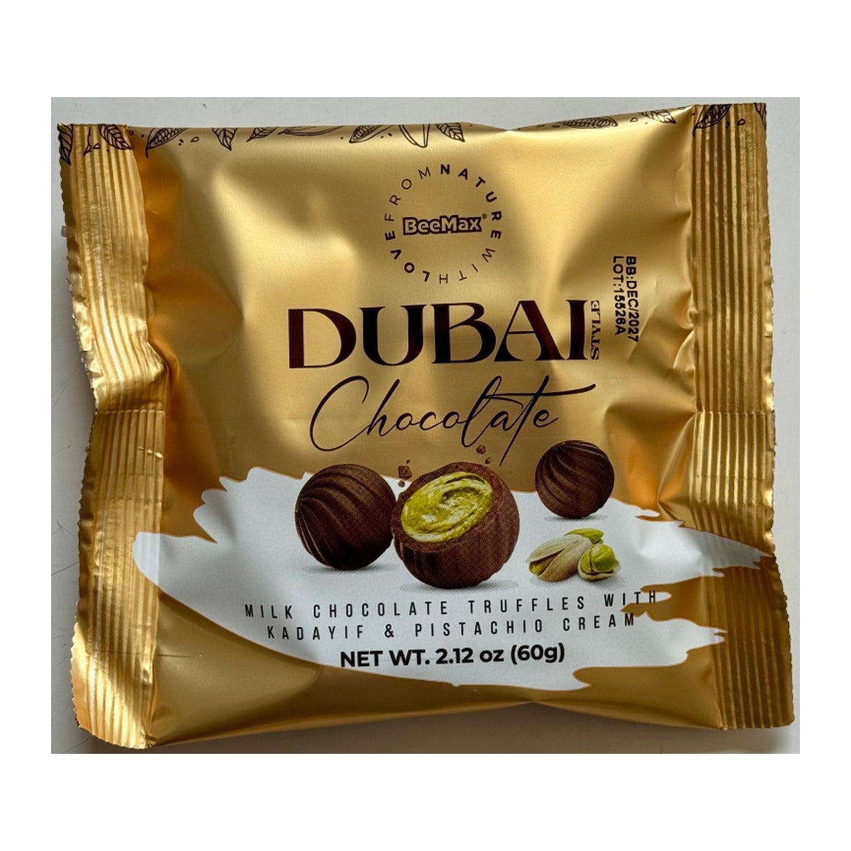 Beemax Dubai Style Chocolate Truffles 2.12oz (60g) Bag