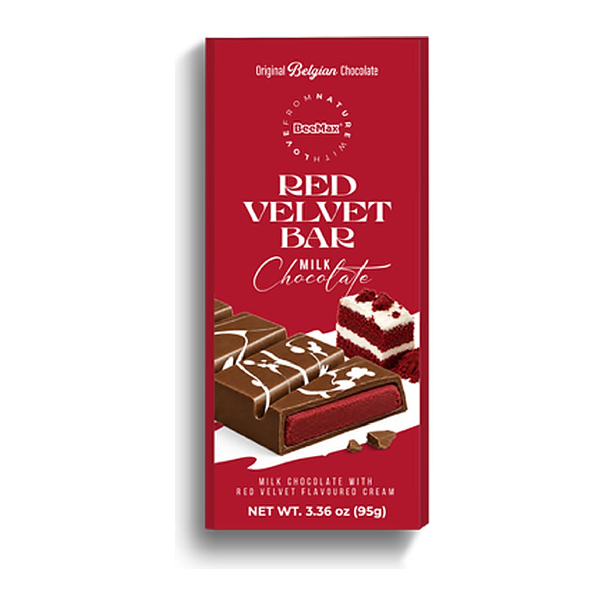 Beemax Red Velvet Milk Chocolate Bar 3.36oz (95g)
