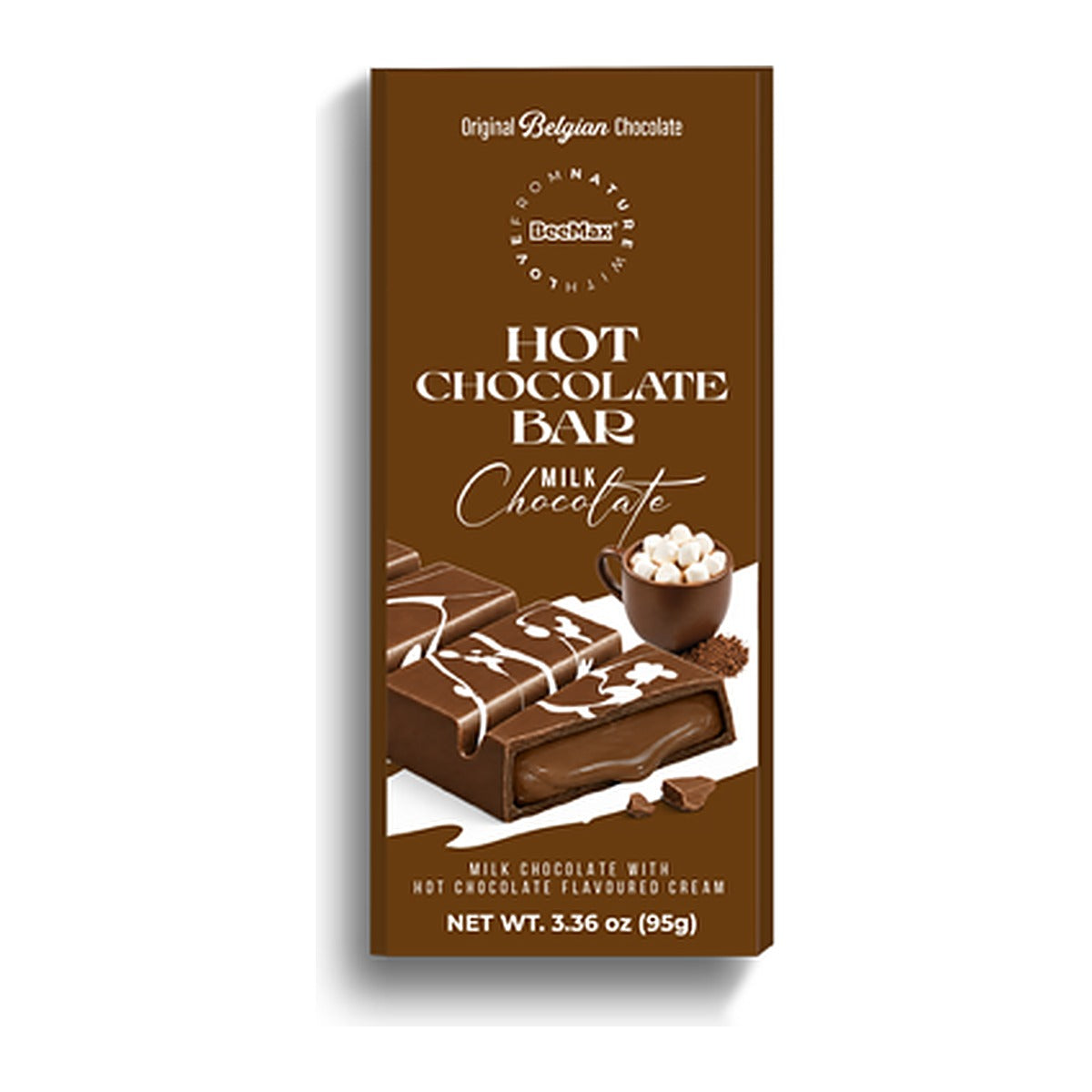Beemax Hot Chocolate Milk Chocolate Bar 3.36oz (95g)
