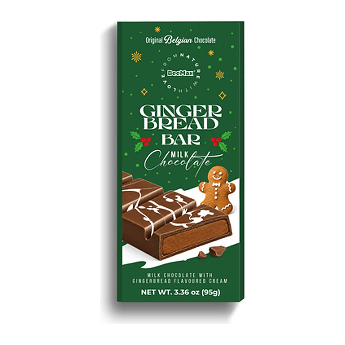 Beemax Gingerbread Milk Chocolate Bar 3.36oz (95g)