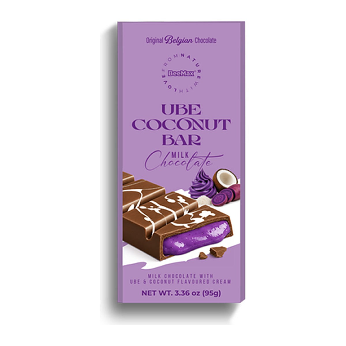Beemax Ube Coconut Milk Chocolate Bar 3.36oz (95g)