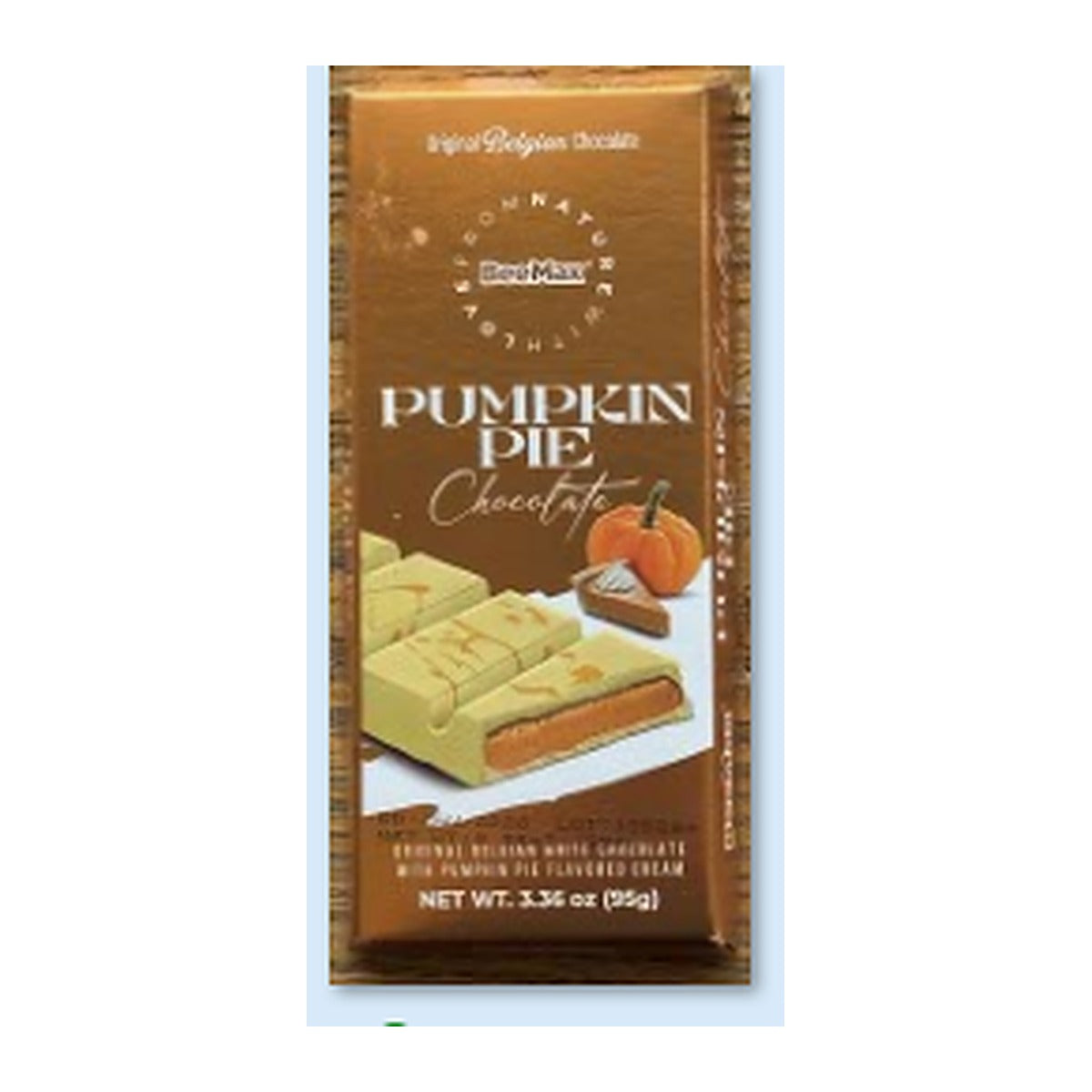 Beemax Pumpkin Pie White Chocolate Bar 3.36oz (95g)