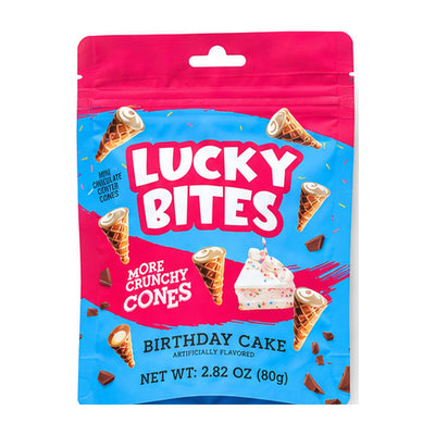 Included in the bundle: BeeMax Lucky Bites Birthday Cake Cream Waffle Cones, 2.82 oz (80 g)