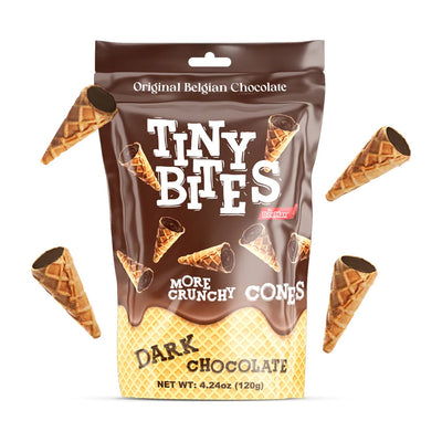 Included in the bundle: BeeMax Tiny Bites Dark Chocolate Waffle Cones, 4.24 oz (120 g)