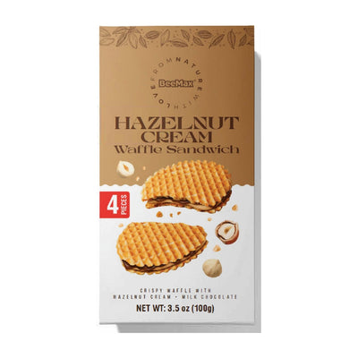 Included in the bundle: BeeMax Hazelnut Cream Waffle Sandwich, 3.5 oz (100 g), 4 pieces