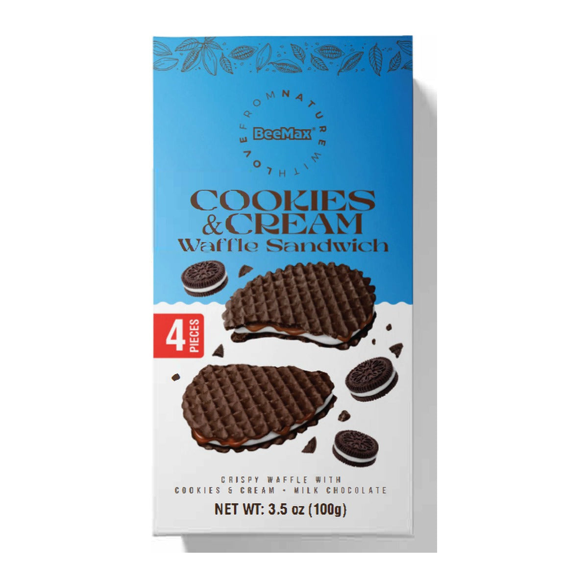 Beemax Cookies & Cream Waffle Sandwich 3.5oz (100g) Box