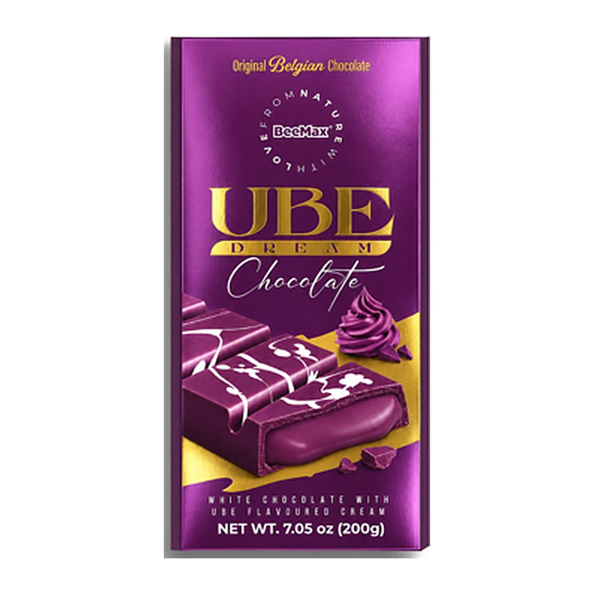 Beemax Ube Dream White Chocolate Bar 7.05oz (200g)