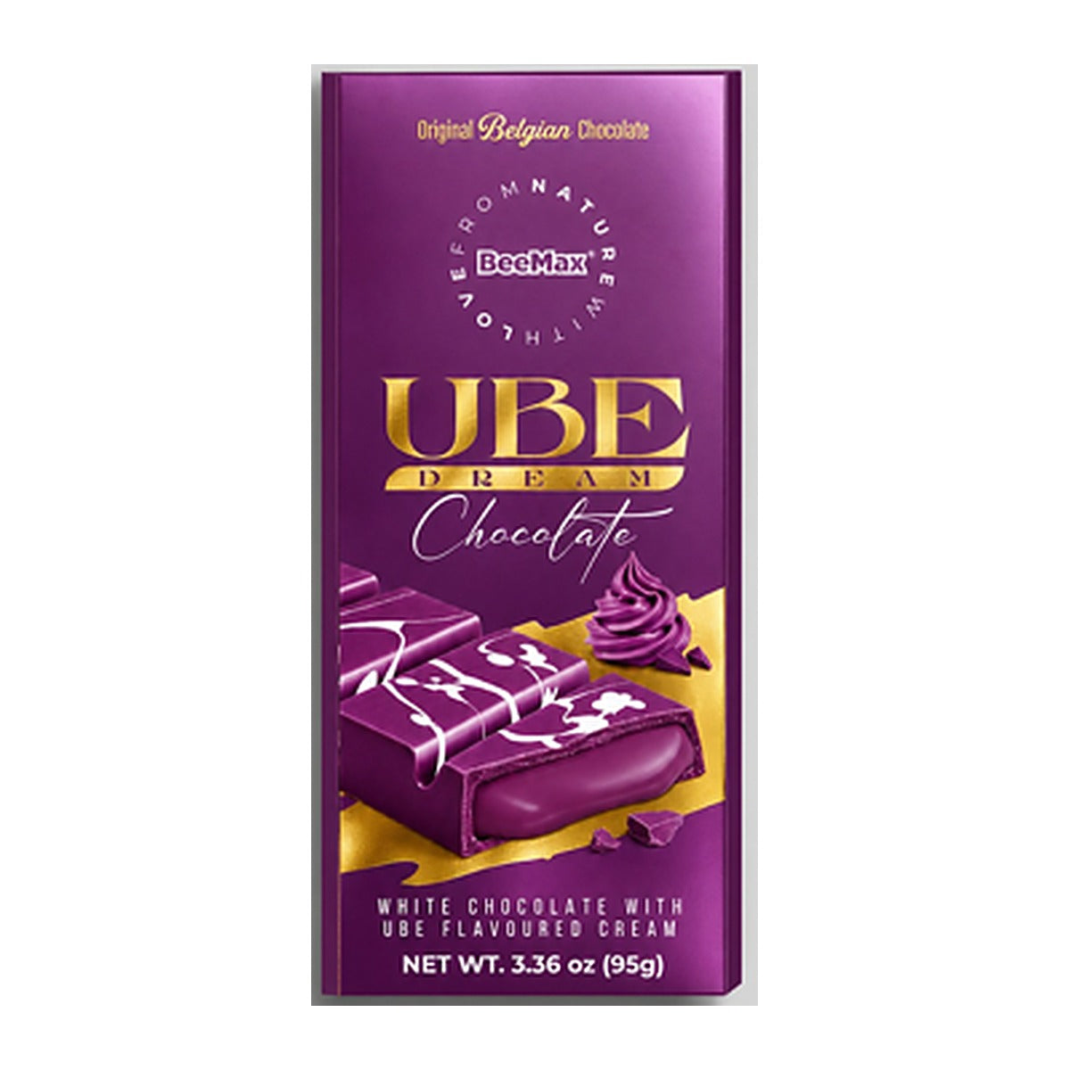 Beemax Ube Dream White Chocolate Bar 3.36oz (95g)