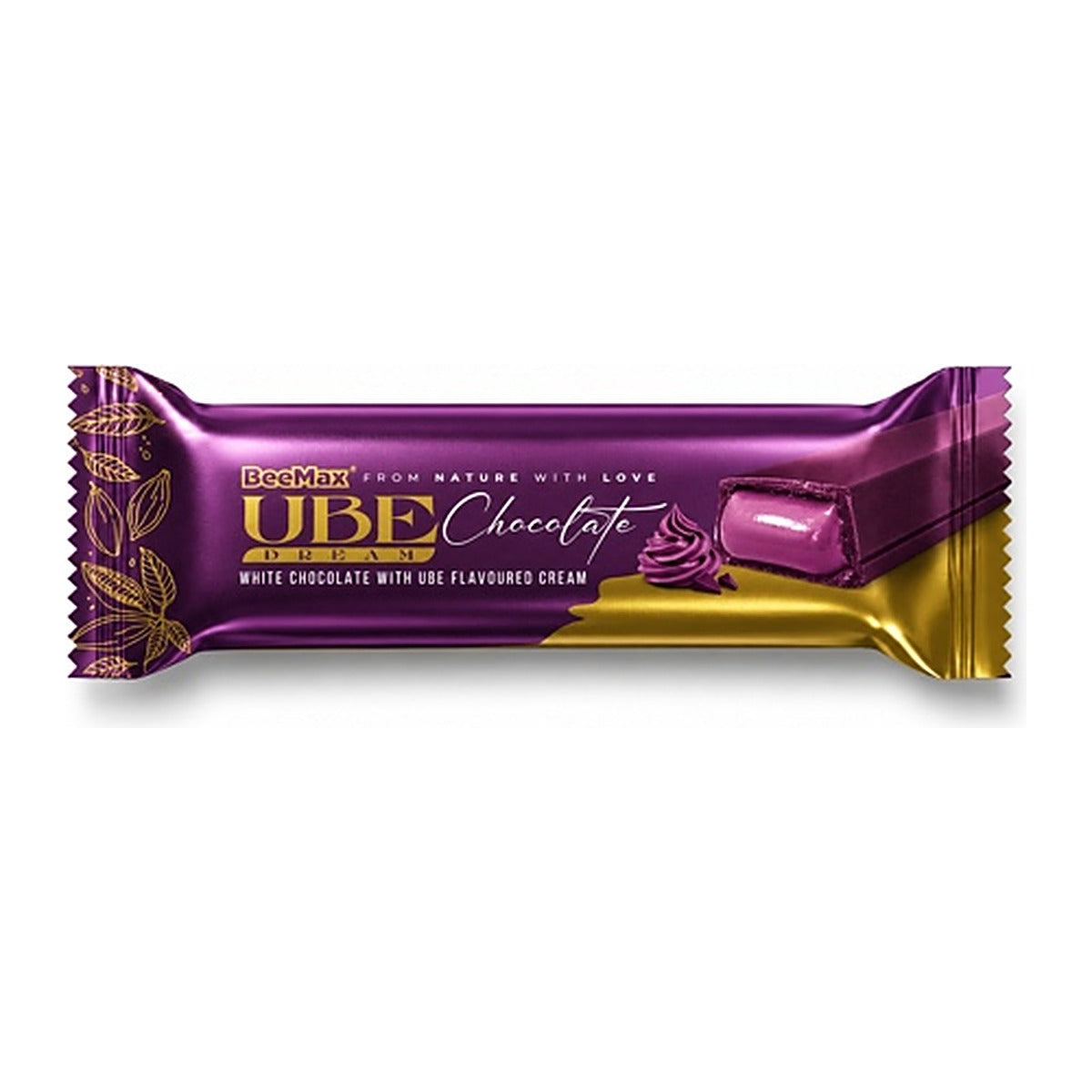 Beemax Ube Dream White Chocolate Mini Bar 1.24oz (35g)